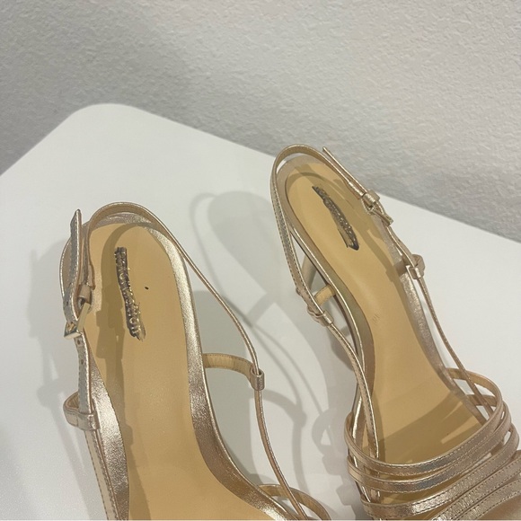 REFORMATION Elsie Slingback Gold Heels Sandals size 9.5 - Picture 7 of 16